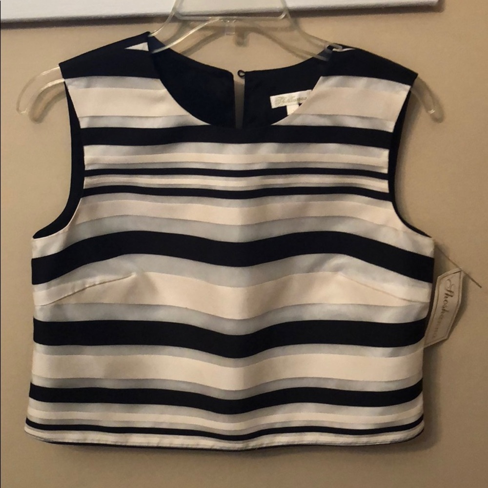 Shoshanna striped crop top
